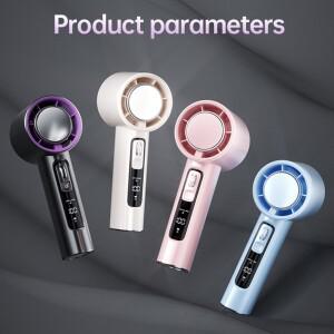 100 속도 손전등이있는 휴대용 선풍기 USB 미니 충전 소형 팬 데스크탑