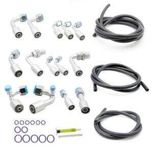 부익 캐딜락 C 울링 바오쥔 홀든 AC 호스 키트와 같이 자동차 트럭 차량과 호환되는 피팅 및 O 링이 있는 ASTROSYNC A/C 에어컨 연장 길이