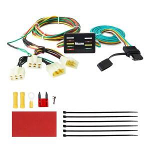 1989 1995 픽업 및 2004 타코마 u200E55379 차량 측면 4 갈래 견인 히치 와이어를 위한 MECMO 핀 트레일러 배선 라이트 훅업 플러그 앤 플레이 웨이 플랫 T 커넥터