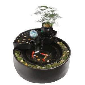 실내 미니 분수대 인공 장식 장 인테리어소품 부처님 물멍 행운의 정원 탁상