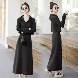 앤트맨 원피스 가을 투피스 여성치마 세트 후드 맨투맨 코디 나시 롱스커트 OPH3