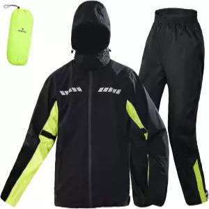 남성 여성용 비카마카 레인 수트 오토바이 골프 하이킹용 방수 재킷 팬츠 사이클링 기어 코트