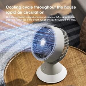 에어컨 팬 휴대용 데스크탑 캠프 미니 모바일 자동 냉각 기기 야간 조명이있는 충전식 가정용