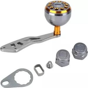 아부 라운드 미끼트 낚시 릴 손잡이 금속 금색