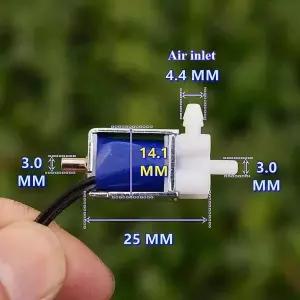 호환  DC 5V 6V 2위치 3방향 소형 솔레노이드 밸브 상시 닫힘 상시 열림 공기 흐름 제어 밸브 3방향