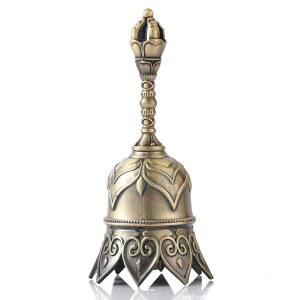 결혼식 벨을 울리는 홈라비 초강력 황동 핸드 콜 벨 침대 옆 노인을 위한 연꽃 교사 교실 저녁 식사 티베트 명상 침대에 누워 있는 엄마를 선물브론즈