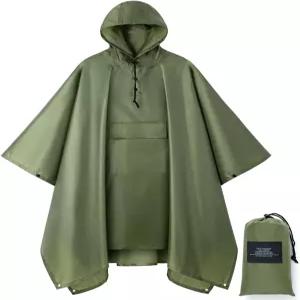 남성/여성/ 살라마 후드 레인 폰초 방수 우비 재킷 포켓 포함