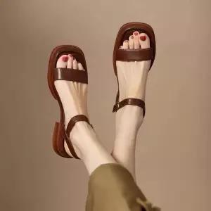 장마 데일리 레인 샌들 발목 여름 해 비치 스트랩 쿠션