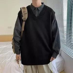 [라일리의류] Rly 오버핏 패션 남자 후리스 니트조끼 플리스 가을