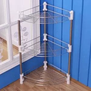 스테인리스 조립형 3단 코너 선반 화장실 욕실 삼각랙