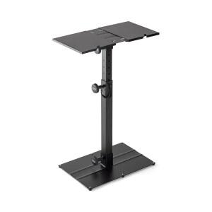 온스테이지 KS6150 컴팩트 MIDI/Synthesizer 유틸리티 스탠드소형 키보드 미니 신스 이펙트 프로세서 샘플러 태블릿 DJ 믹서 등 인체공학적 용량 35LB 조절 가능 블랙