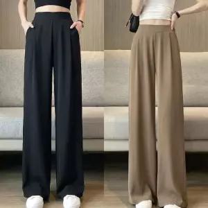 [라일리여성의류] Rly 노버튼 와이드 밴딩 슬랙스 팬츠 봄 여름