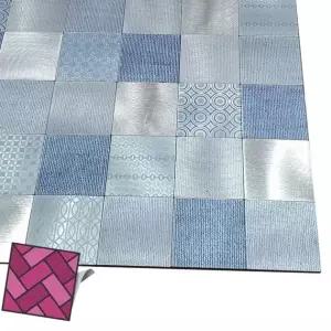 두꺼운 월타일스티커 WJ60 청메탈혼합 점착타일