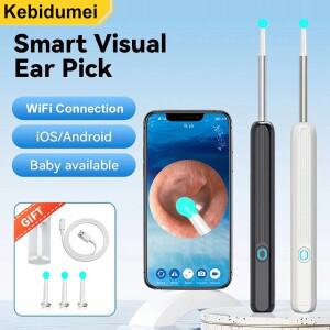 무선 스마트 비주얼 귀 청소기 1080P 스틱 검 이경 NE3 제거 도구 iOS Android 용 Earpick 카메라 내시경 W