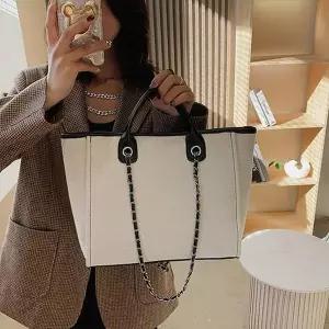 캔버스 체인백 빅 여자 토트 겸용 숄더 쇼퍼백 가방Y
