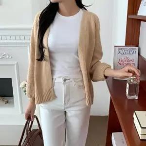 [라일리여성의류] Rly 오버핏 롱니트 가디건 니트가디건 루즈 숄 롱 루