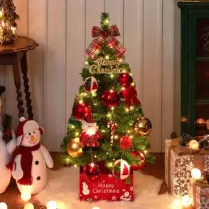 산타지팡이 크리스마스트리 풀세트(90cm) 소형오너먼트 장식 장식품 소품 인형 용품 성탄용품