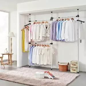 [라일리생활건강] Rly 38mm 고정식 3단 행거 옷정리행거 옷걸이행거