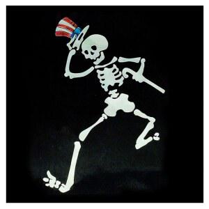 기타 및 베이스 악기를 위한 자카무 B173GASK 인레이 스티커 가르시아 스켈튼