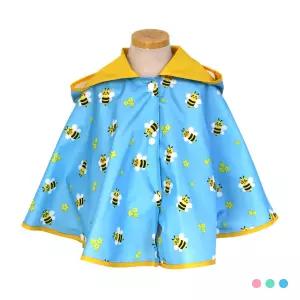 꿀벌 판초 우의 비옷 우비 레인코트 판초우의꿀벌 판초우의 망토 남아 레인 캐릭터 여아
