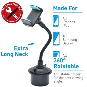 범용 컵 거치대 폰 마운트 조정 가능한 자동차 내