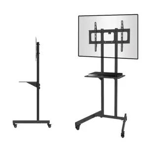 이동식 TV 스탠드 티비 무빙 모니터 다리 선반 새턴 이젤 우드 아트 브라켓 대형