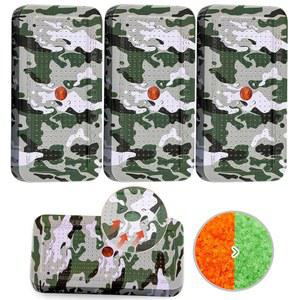 위저브 100그램 위장총 안전 제습기 실리카겔 캐니스터 충전식 건조제 재사용 가능 창문이 보이는 수분 흡수제 표시 [3PACK]