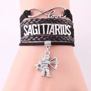 [라일리쥬얼리] Rly 별자리 가죽팔찌 궁수자리 여자팔찌 단체팔찌 여성