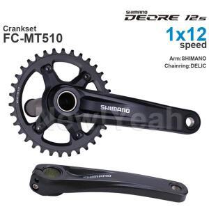 Shimano DEORE M6100 12단 크랭크셋 FC-MT510 원산지 또는 DELIC 체인링 34T 36T가 포함된 오리지널 암