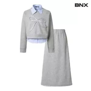 셔츠 레이어드 맨투맨 스커트 셋업 BW4OP014L0 1191672