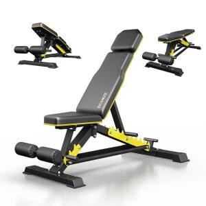 도니우즈 헤비 듀티 벤치 조절식 운동 프레스 세트 홈 헬스장 근력 헤드레스트가 있는 다기능 로마 의자 최대 하중 1200 DZ025