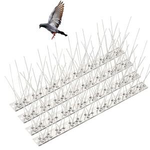 새로운 스테인리스 스틸 비둘기 퇴치용 스파이크 조류 트랩 방지 해충 방제 정원 발코니 가시 못 키트