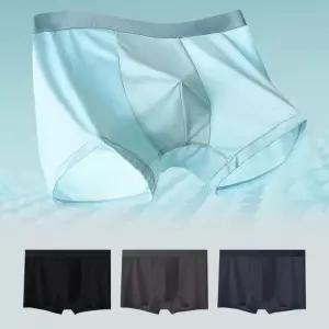 차놀드 남성 아이스 심리스 팬티 남자 여름 속옷 시원한 얇은 편한 사각팬티 드로우