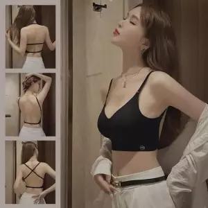 [라일리여성언더웨어] Rly 백리스 브라탑 나시 심리스 등파인 브라