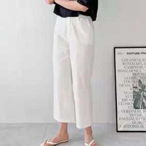 [라일리여성의류] Rly 여성 린넨 데일리 여름 1P 면바지 9부 얇은