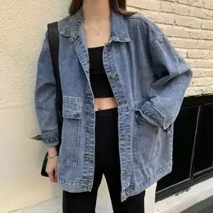 [라일리여성의류] Rly 캐쥬얼자켓 여친 청 데님 가을 루즈핏 오버핏 스