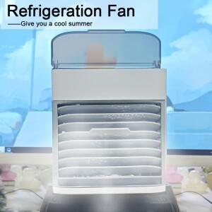 2025년형 휴대용 USB 충전식 미니 3단 에어컨 쿨러 팬 냉풍기 사무실 데스크탑