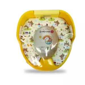 알록달록 곰돌이패턴 사이드손잡이 유아변기커버 남아 어린이화장실 아동 아이용 여아