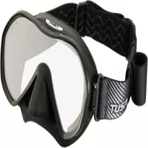 패브릭 스트랩이 있는 TUSA M00F 젠시 스쿠버 다이빙 마스크 흰색