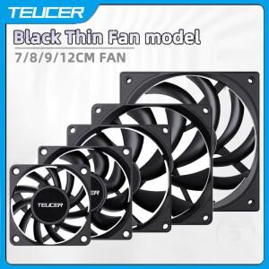 TEUCER 초박형 냉각 팬 60x60x10mm 12V 대용량 컴퓨터 케이스 6/7/8/9/12CM PC CPU 시스템 방열판