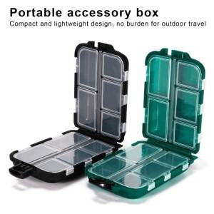 양면 낚시 루어 박스 10 칸 액세서리 부드러운 하드 미끼 후크 앵글 도구 정리함 케이스