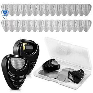 메탈 기타, 일렉트릭 기타 베이스 우쿨렐레 보관 케이스와 함께 플렉트럼 스테인리스 스틸 픽 픽(30개 픽)