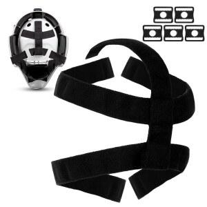 모션칙 5점 골리 마스크 스트랩 하키 하네스 헬멧 수리 키트 블랙 오픈 백 교체 버클 포함 성인용 일일 훈련 대회