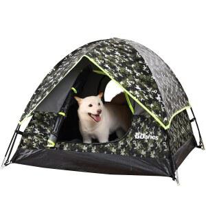 GDanes 위장견 텐트 - 대형견을 위한 부드러운 패드가 있는 휴대용 실내/외 반려견 침대, 42 x 32 인치