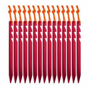 애니기어 7075 알루미늄 텐트 스테이킹 15팩 - 반사 로프가 있는 초경량 트라이빔 페그 캠핑, 하이킹, 배낭여행을 위한 필수 액세서리