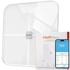 체중 블루투스 디지털 욕실 체중계 체지방 및 근육용 iHealth Nexus 스마트 저울 iOS Android와 호환되는
