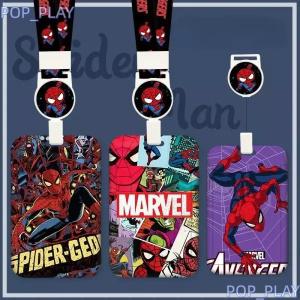 마블 어벤저스 스파이더맨 늘어나는 목걸이줄 카드 지갑 학생증 교통카드 릴 홀더 케이스