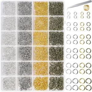 주얼리 제작용 2840피스 점프 링 용품 공예품 및 열쇠고리용 샤이넥 오픈 4mm