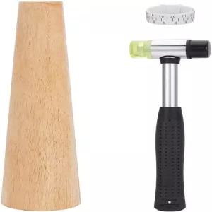 BENECREAT 3Pcs 우드 브레이슬릿 맨드릴 도구 뱅글 셰이퍼 사이즈 측정 키트 보석 제작용 와이어 랩핑용