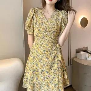 [라일리여성의류] Rly 플라워 랩 원피스 봄여름 투웨이 스커트 꽃무늬